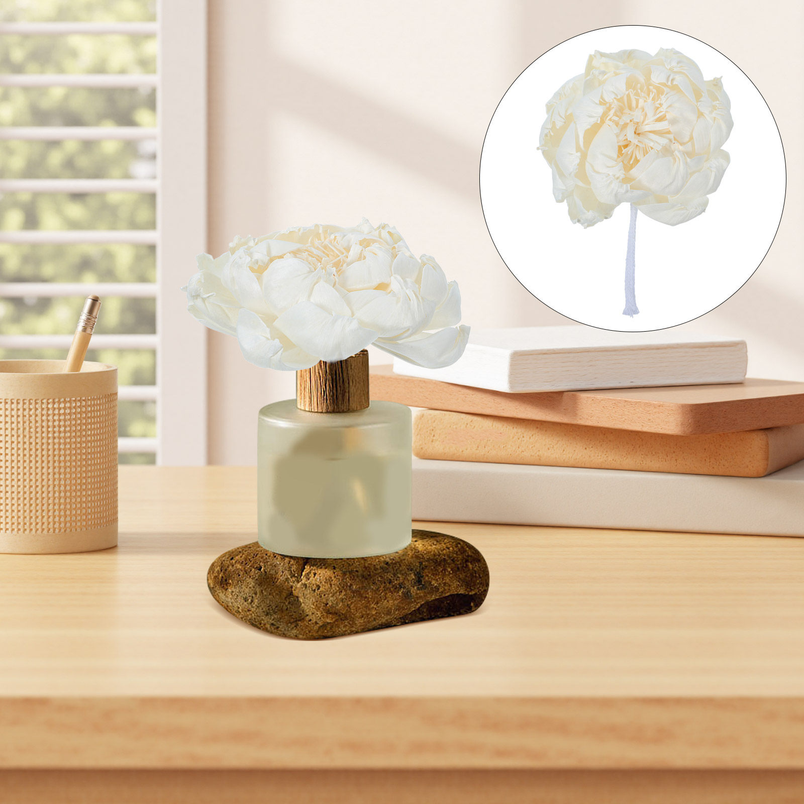 Home Fragrance Usa - เครื่องกระจายกลิ่นหอมดอกโบตั๋น ขนาด 12 ซม. ดอกโบตั๋นเทียมสำหรับตกแต่ง พร้อมกลิ่นหอมน้ำมันหอมระเหย