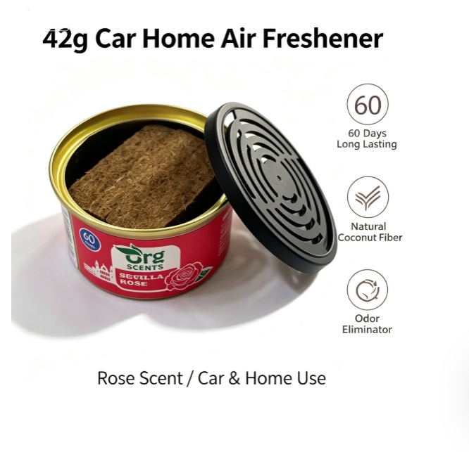 Home Fragrance Logo - น้ำหอมปรับอากาศในรถยนต์แบบแข็ง 42 กรัม ขวดน้ำหอมติดทนนาน 60 วัน