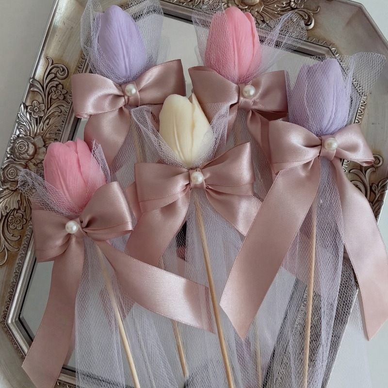 เทียนหอมกลิ่นทิวลิป 5 ชิ้น บนไ - Home Fragrance Gift บทวิจารณ์และราคา
